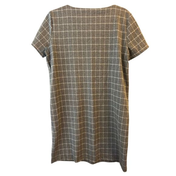Jane and Delancey preppy plaid shift dress size M academia work career stretchy - Picture 2 of 6